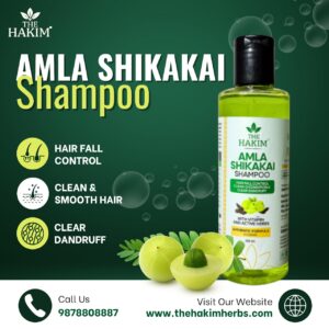 The Hakim Amla Shikakai Shampoo – Ayurvedic Hair Fall Control & Anti-Dandruff Cleanser (200ml)